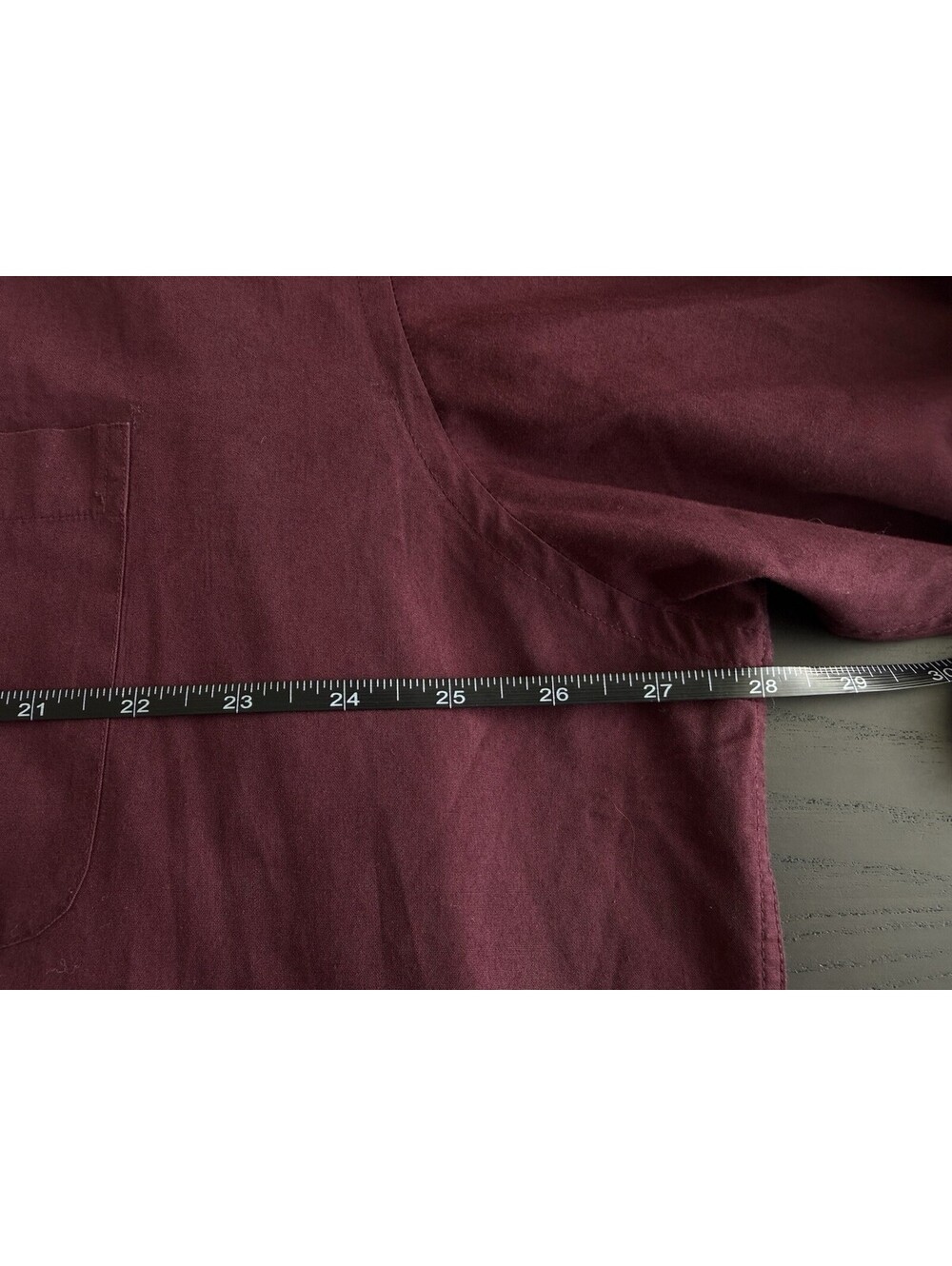 Croft & Barrow XL 17.5-18/36 Red Wrinkle Free Long Sleeve Dress Shirt - Picture 4 of 6